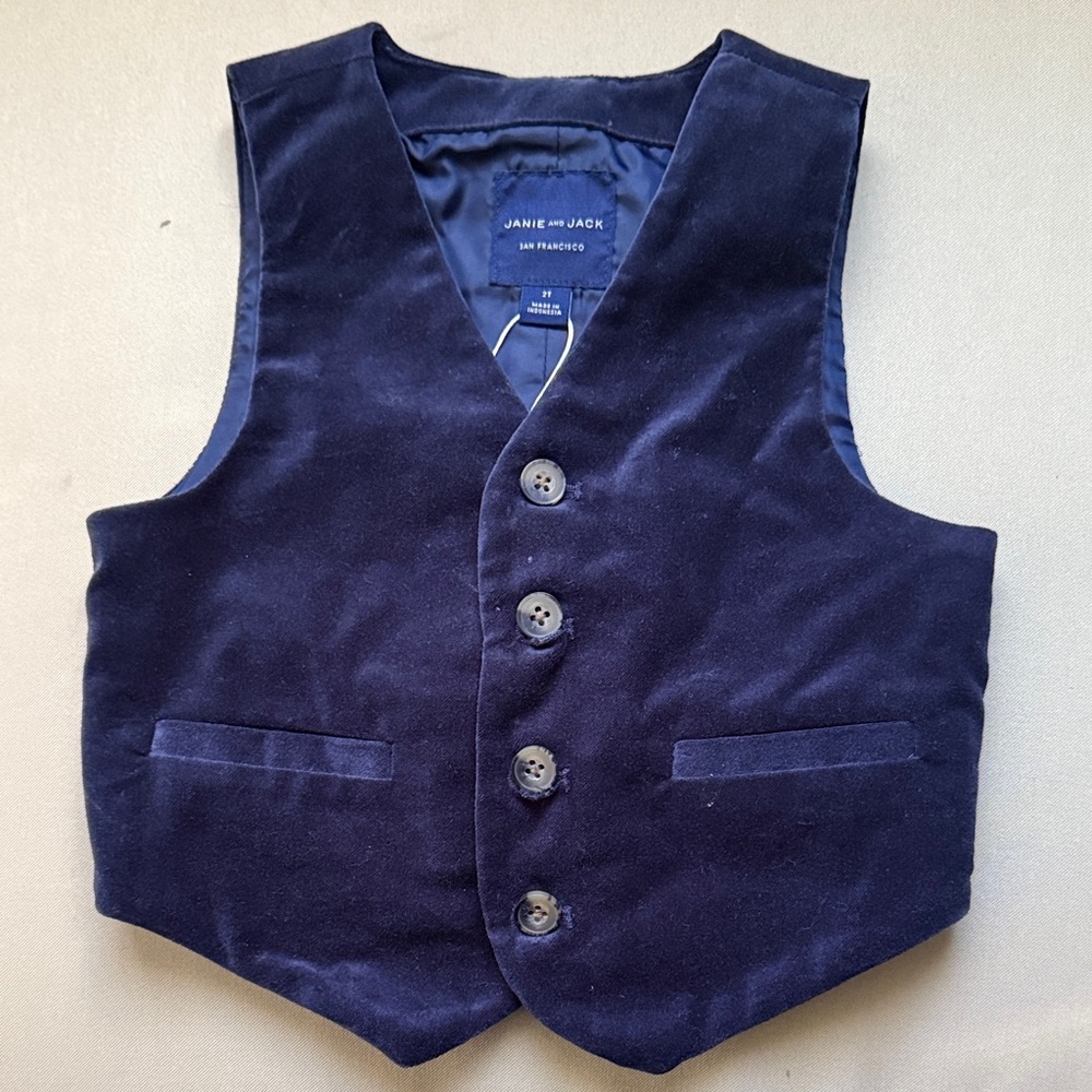 Janie and Jack Deep Blue Kids Vest